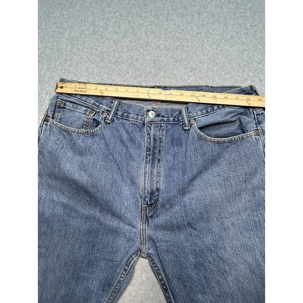 Levi 505 Regular Fit Jeans Sz 40x30 Mens Blue‎ Grunge Straight Leg Denim Pants